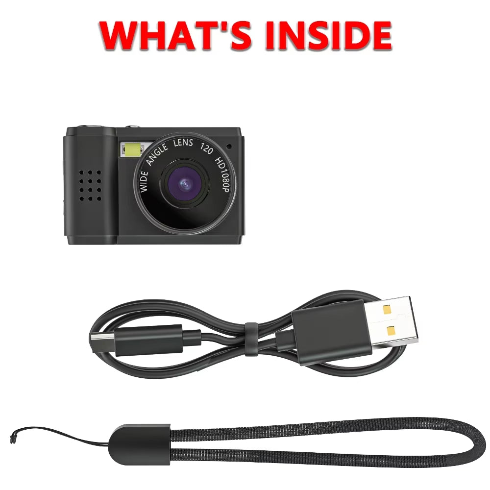 0-128G Mini 1080P Small Digtal Camera with Screen Bodycam Compact Kids Camcorder Indoor Outdoor Sport Video DV Recorder Body Cam