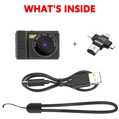 0-128G Mini 1080P Small Digtal Camera with Screen Bodycam Compact Kids Camcorder Indoor Outdoor Sport Video DV Recorder Body Cam