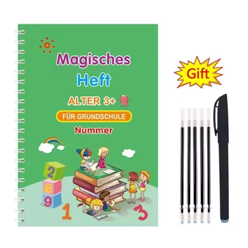 Free Shipping SANK Copybooks Pen Magic Copy Book Free Wiping Children'S Kids Writing Sticker Practice Copybook for Calligraphy