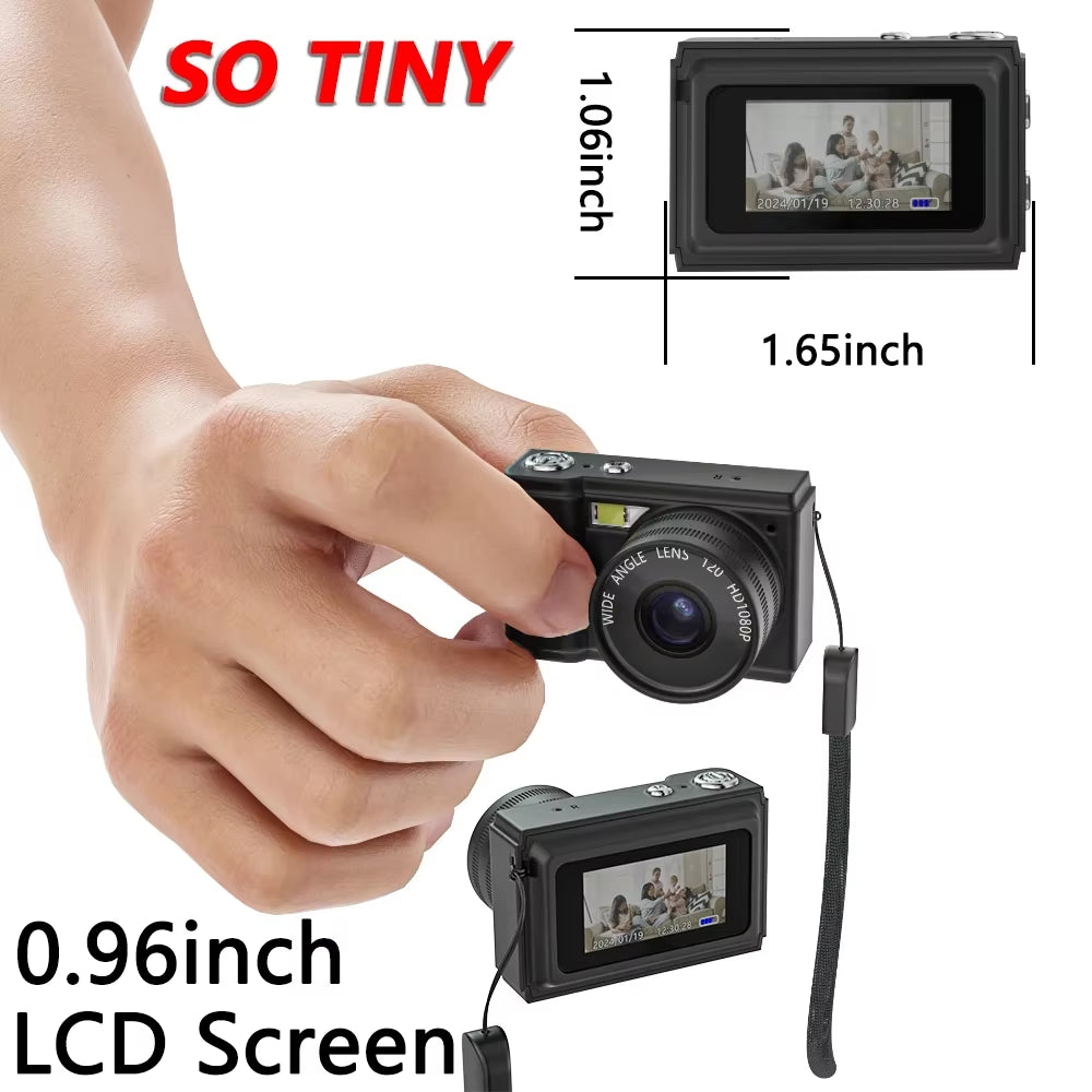 0-128G Mini 1080P Small Digtal Camera with Screen Bodycam Compact Kids Camcorder Indoor Outdoor Sport Video DV Recorder Body Cam