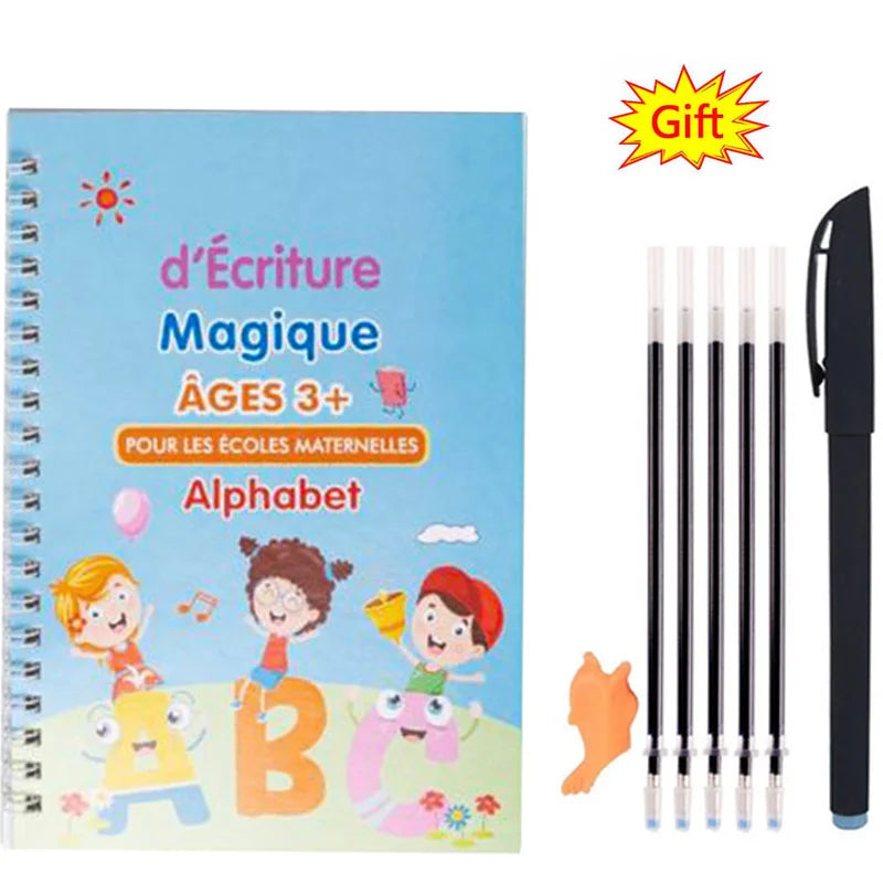 Free Shipping SANK Copybooks Pen Magic Copy Book Free Wiping Children'S Kids Writing Sticker Practice Copybook for Calligraphy