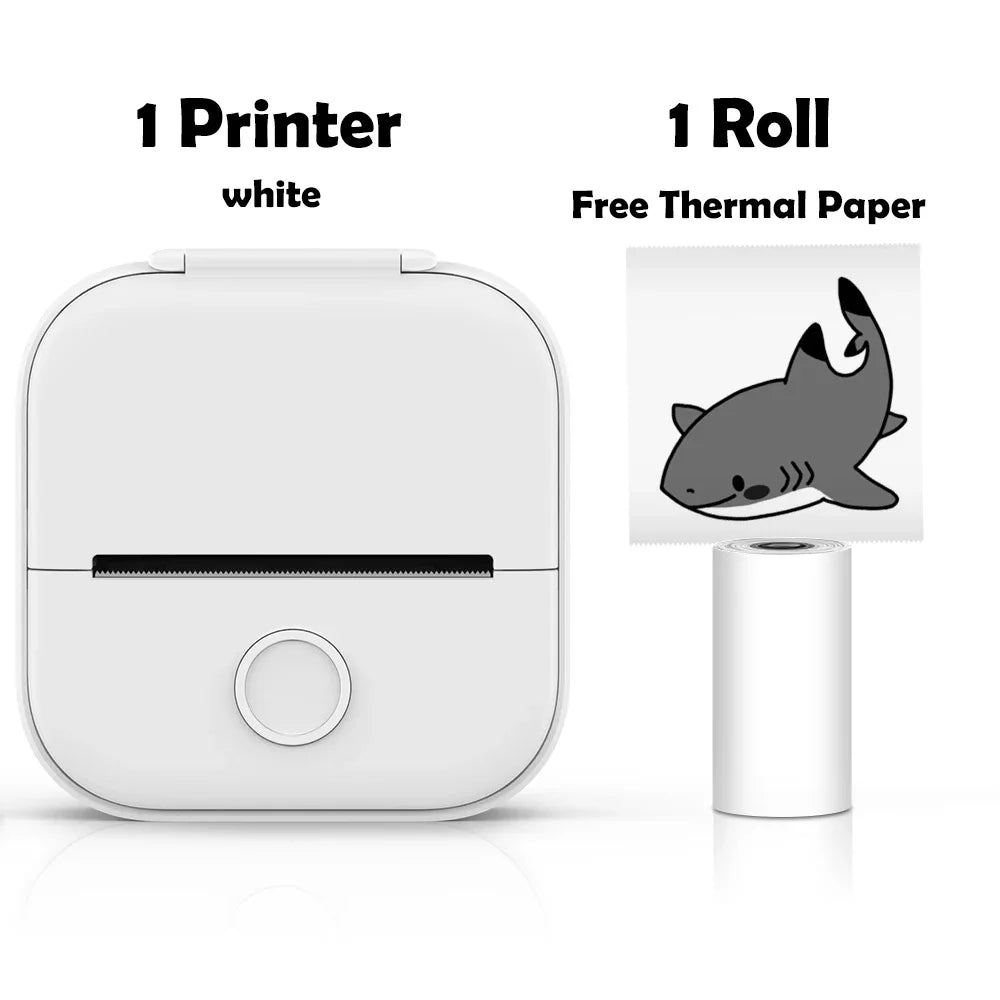 T02 Portable Mini Printer Thermal Pocket Printer Self-Adhesive Stickers Use for Diy,Journal Impresora Termica Portatil